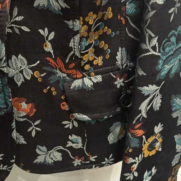 Floral Multi Color Blazer Women’s Size 42 Small XS - Picture 9 of 17